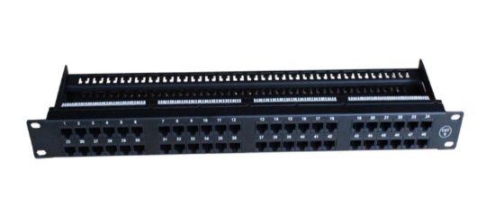 Cat6a 48 Port Unshielded 1U Copper Patch Panel