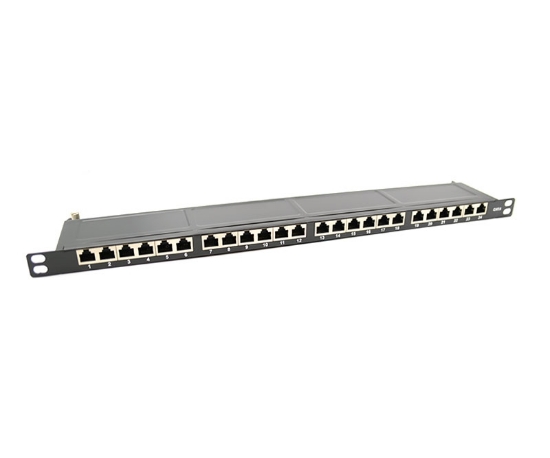 24 Port Shielded FTP 0.5U Cat6 Patch Panel
