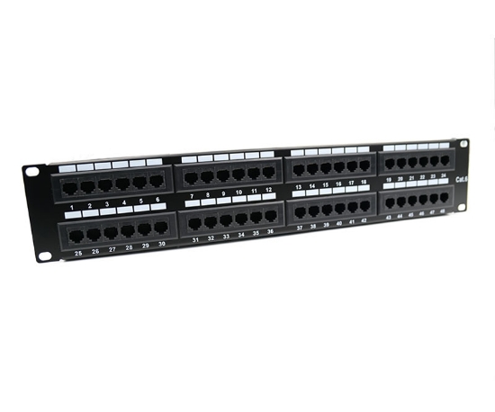 48 Port Unshielded 2U Cat6 Patch Panel