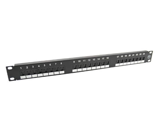 Cat6 24 Port Unshielded 1U Copper Network Patch Panel