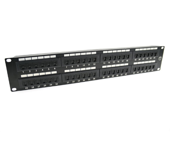 Cat6 48 Port Unshielded 2U Copper Network Patch Panel