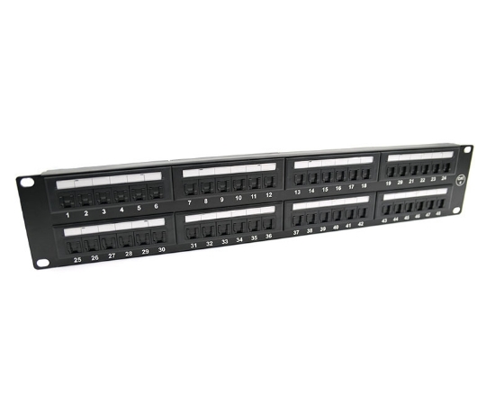 48 Port Unshielded 2U Cat6 Patch Panel
