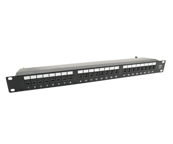 Cat6 24 Port Unshielded 1U Copper Network Patch Panel