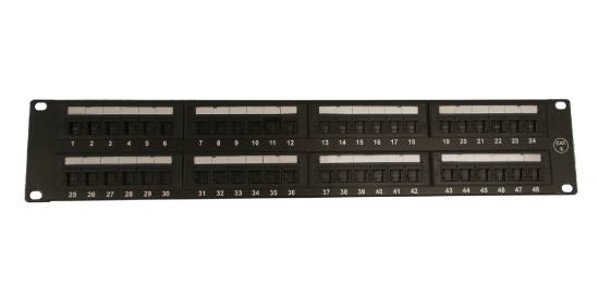 Cat6a 48 Port Unshielded 2U Copper Patch Panel
