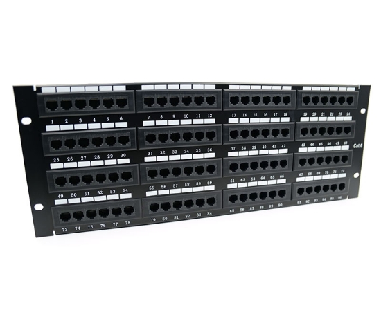 96 Port Unshielded 4U Cat6 Patch Panel