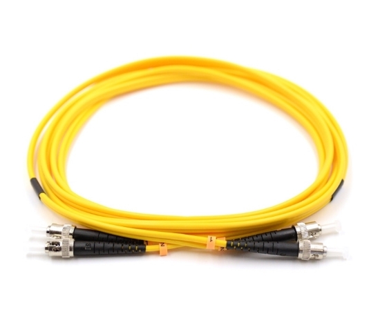 ST to ST, Duplex, Singlemode Armored Fiber Optic Cable