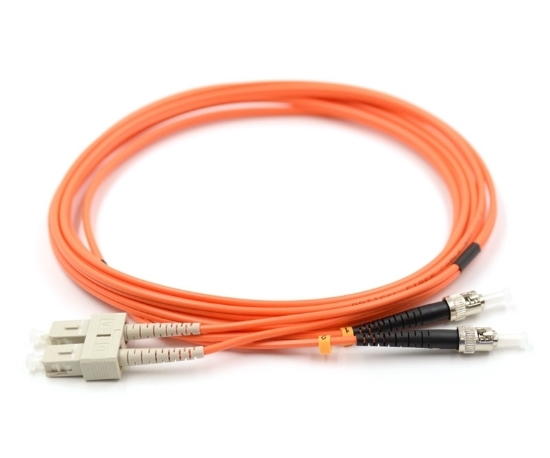 SC/UPC to ST/UPC Duplex Fiber Optic Patch Cable