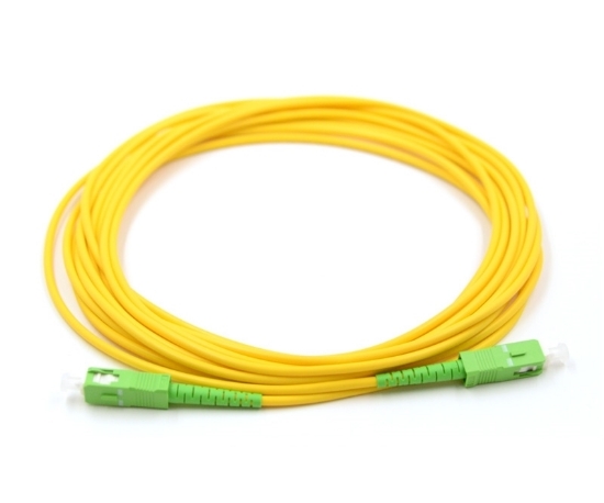 SC/APC to SC/APC Simplex Fiber Optic Cable, Singlemode
