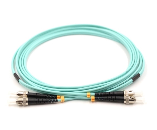 ST to ST Duplex OM3 Multimode Fiber Optic Patch Cable