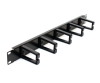1U Cable Management Panel with 5 Plastic D-Rings