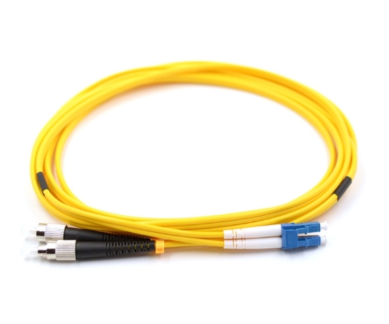 LC to FC Duplex Singlemode Fiber Optic Patch Cable