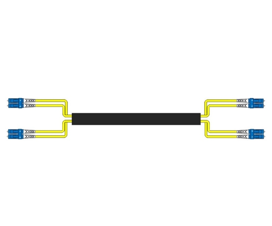 Picture of 4 Fiber Indoor/Outdoor Custom Cable Assembly - 9/125µm Singlemode OS2 - Plenum Rated 
