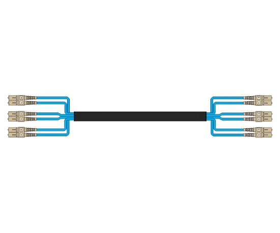 Picture of 6 Fiber Custom Indoor/Outdoor Cable Assembly - 50/125µm Multimode OM3 - Plenum Rated