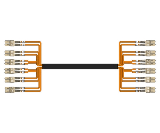 Picture of 24 Fiber Indoor/Outdoor Custom Cable Assembly - 62.5/125µm Multimode OM1 - Plenum Rated