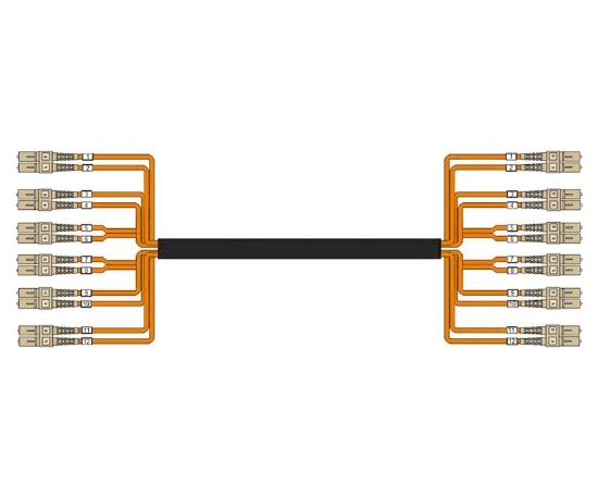 Picture of 12 Fiber Indoor/Outdoor Custom Cable Assembly - 62.5/125µm Multimode OM1 - Plenum Rated