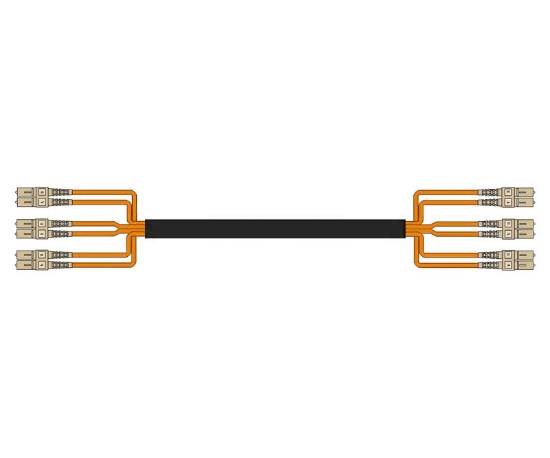 Picture of 6 Fiber Indoor/Outdoor Custom Cable Assembly - 62.5/125µm Multimode OM1 - Plenum Rated