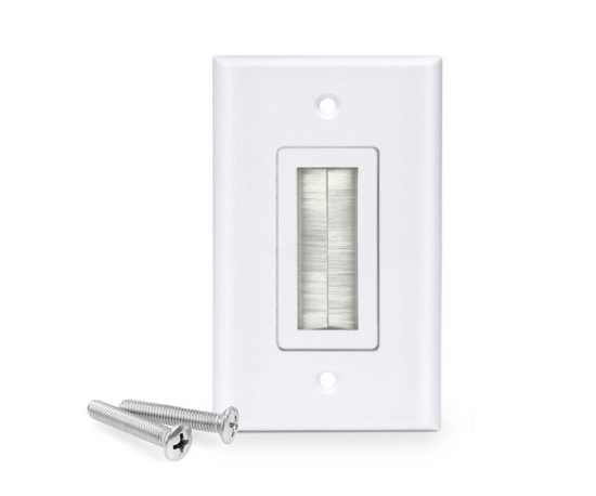 Brushed Keystone Wall Plate, Single Gang
