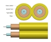 Picture of 2mm Duplex Fiber Optic Cable - 9/125µm Singlemode OS2 - Yellow - PVC (OFNR)
