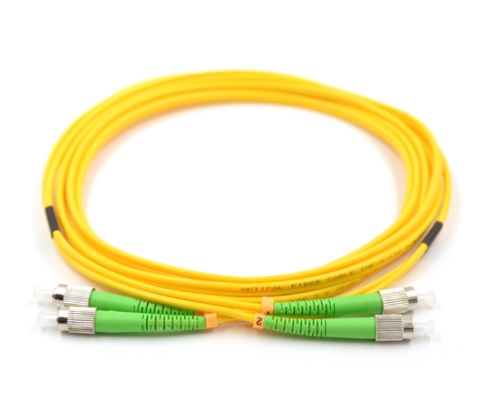 FC/APC to FC/APC, Duplex, Singlemode Fiber Optic Patch Cable