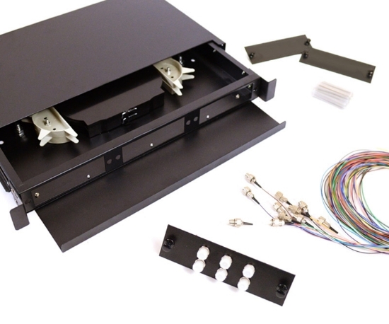 6 Fiber FC/APC 9/125 1U Splicing Patch Panel Kit