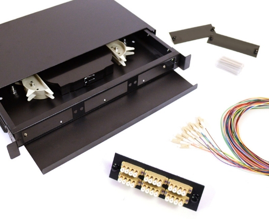 24 Fiber LC 62.5/125 1U Splicing Patch Panel Kit