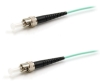 Aqua ST to ST Fiber Optic Cable