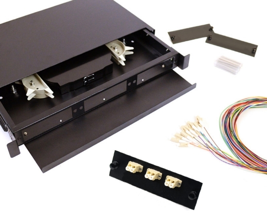 6 Fiber LC 62.5/125 1U Splicing Patch Panel Kit