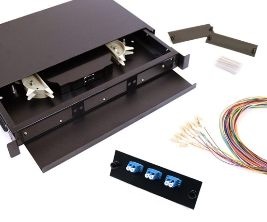 6 Fiber LC 9/125 1U Splicing Patch Panel Kit