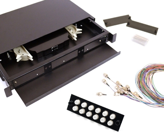 12 Fiber FC 62.5/125 1U Splicing Patch Panel Kit