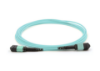 Picture of 16 Fiber MPO/UPC Low Loss Female to Female Custom Cable Assembly - 50/125µm Multimode OM4 - Micro Distribution Aqua Plenum Rated - 1 Meter in Total Length - Method A Polarity