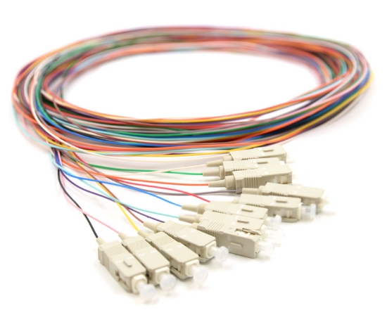 SC/UPC 12 Fiber Optic Pigtail - 50/125µm Multimode OM4