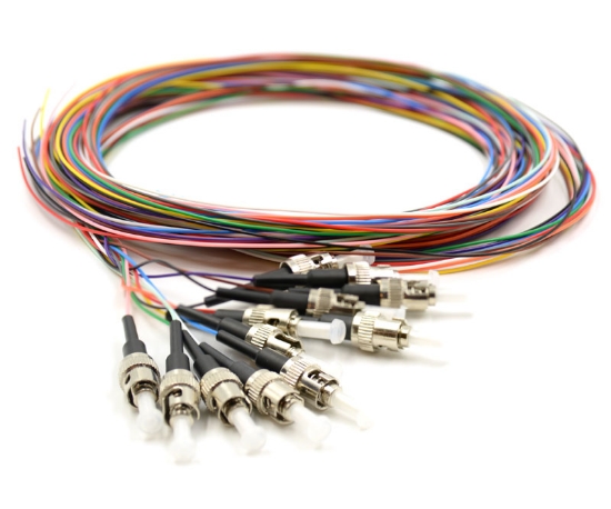 ST/UPC 12 Fiber Optic Pigtail - 50/125µm Multimode OM4