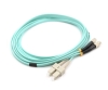 Aqua Multimode OM4 Fiber Optic Patch Cable