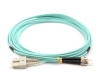 Aqua Multimode OM4 Fiber Optic Patch Cable