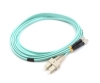 Aqua Multimode OM4 Fiber Optic Patch Cable