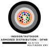 6 Fiber Armored Indoor/Outdoor Tight Buffered Cable - Multimode OM1 - Riser Rated