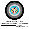 12 Fiber Armored Indoor/Outdoor Tight Buffered Cable - Multimode OM3 - Riser Rated 