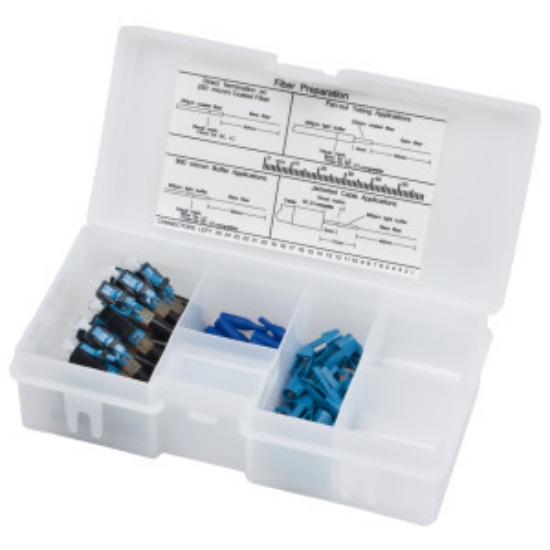 Picture of LC/UPC Corning Unicam® Connector Organizer Pack - 9/125µm Singlemode OS2 - Blue Boot - Pack of 25