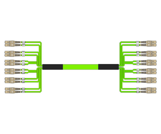 Picture of 12 Fiber Custom Cable Assembly - 50/125µm Multimode OM5 - Distribution Plenum Rated