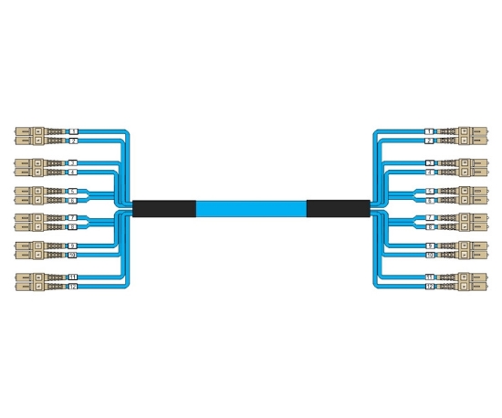 Picture of 12 Fiber Custom Cable Assembly - 50/125µm Multimode OM4 - Distribution Plenum Rated 