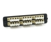 F-Type Plate with 6 Quad LC Beige Adapters