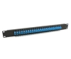 19" 1U Panel with 24 Simplex SC Blue Adapters