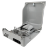 Picture of 120-Fiber Termination Box – 2 Input Ports (20mm), 12 Output Ports (3mm) – SE Trays